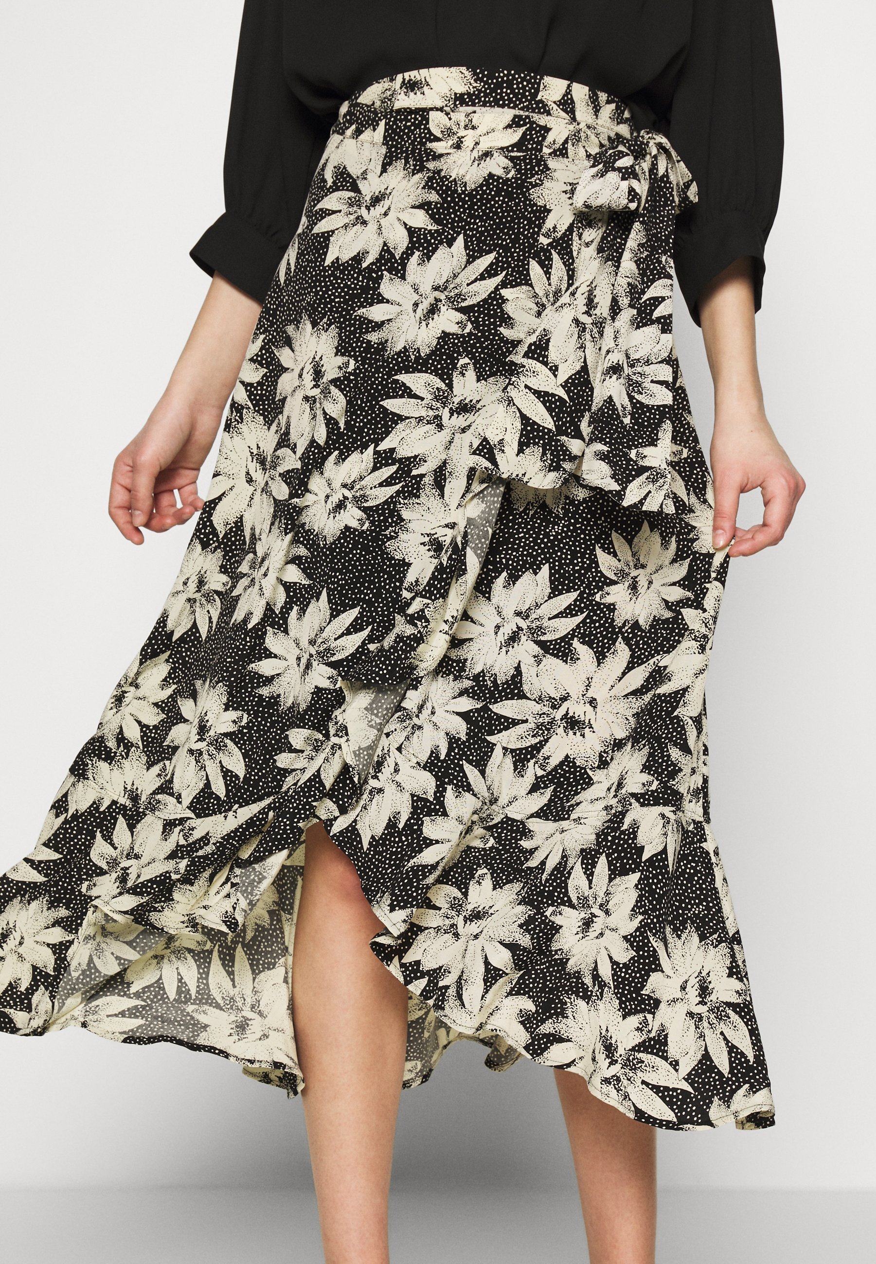 Whistles STARBURST FLORAL WRAP SKIRT 