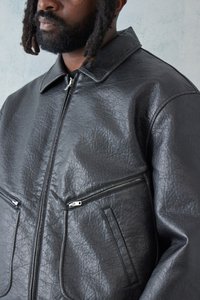 BDG Urban Outfitters SIDE POCKET UNISEX - Jachetă din imitație de piele - black