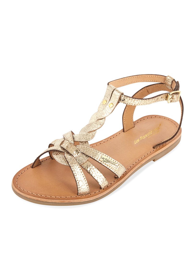 Sandales San Marina Cordelettes Dorées Cuir - Taille 38 - Occasion TBE