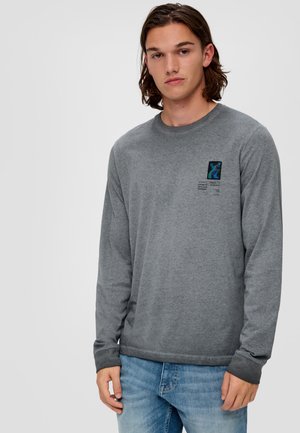 MIT APPLIKATION - Longsleeve - grau