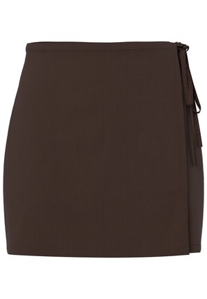 Pieces, PCBOSELLA MW WRAP SKIRT NOOS BC - Zavinovacia sukňa - hot fudge