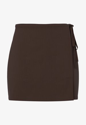 Pieces, PCBOSELLA MW WRAP SKIRT NOOS BC - Zavinovacia sukňa - hot fudge