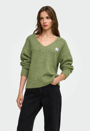 ONLY, KNITTED PULLOVER ONLMAGGIE KNITTED PULLOVER - Pullover - laurel wreath