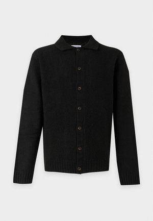 Jack & Jones, JJESOHO OLLIE KNIT POLO CARDIGAN - Жилетка - black