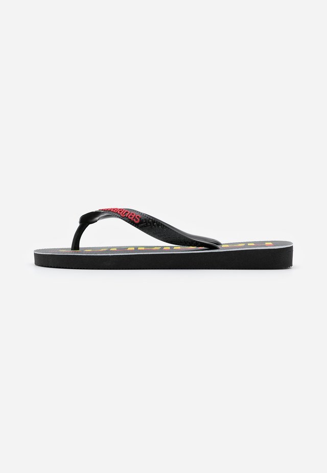 TOP LOGOMANIA UNISEX - Pool shoes - black/red