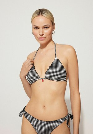 Tezenis BASIC VICHY - Bikini top - Black