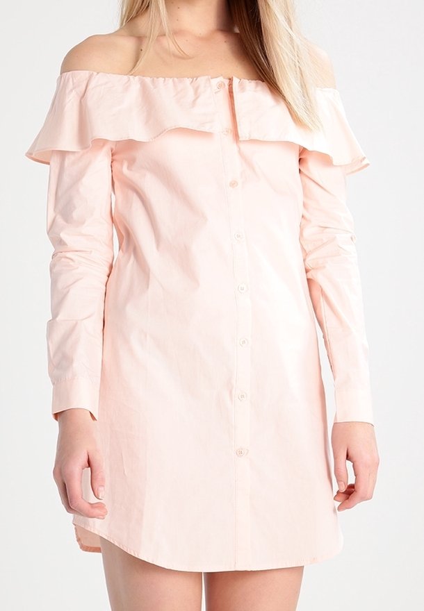 Fashion Union Tall Košilové šaty - light pink