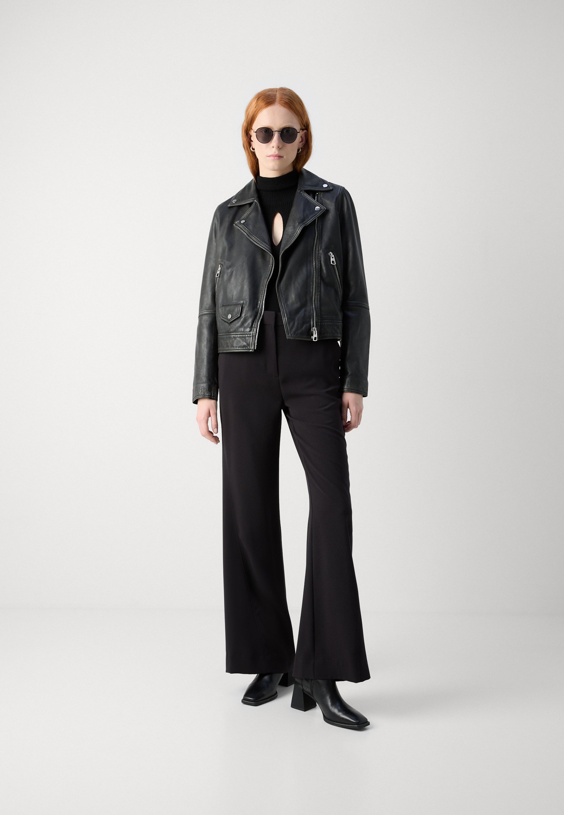 Marc O'Polo VINTAGE BIKER JACKET ZIPPER POCKETS SLITS ON