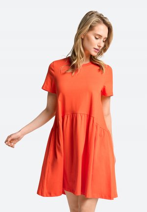 Rich & Royal MINI IN WEITER A-LINIE - Jerseykleid - cherry tomato