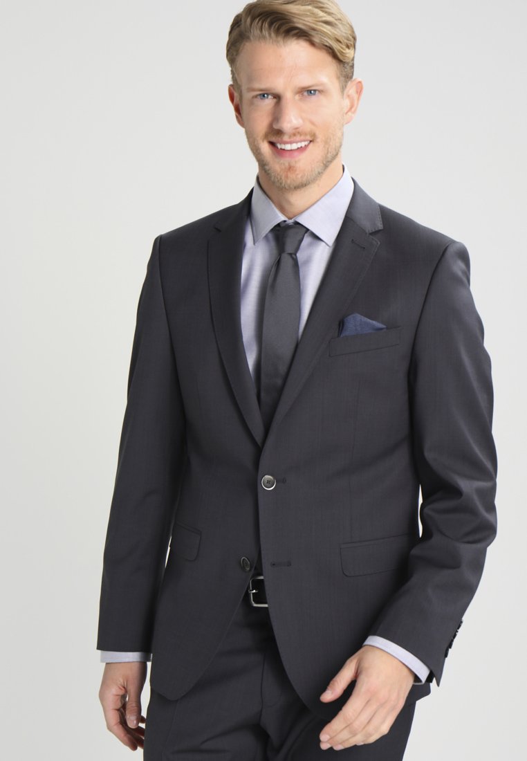 Bugatti FLEXCITY STRETCH SLIM FIT Dress anthra Zalando.no Bugatti FLEXCITY-STRETCH SLIM FIT - Dress - grau