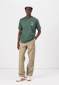 Penfield FOREFOUNDER MOUNTAIN BACK - Apdrukāts T-krekls - cilantro