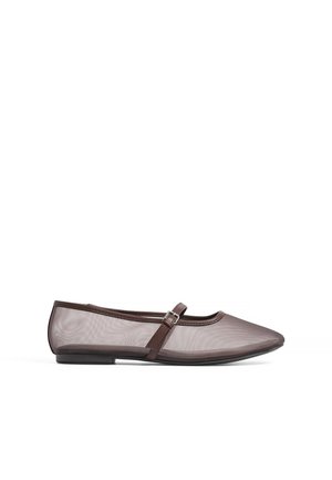 Ballerinat nilkkaremmillä - brown