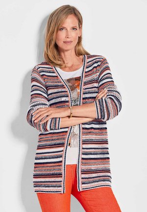 Vest - creamy white peach patterned