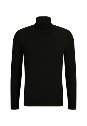 BASIC ROLL NECK - Strickpullover - black