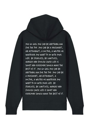 YOU GO GIRL BACK PRINT - Zip-up sweatshirt - black