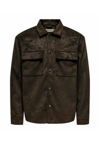 Faux leather jacket - chocolate torte