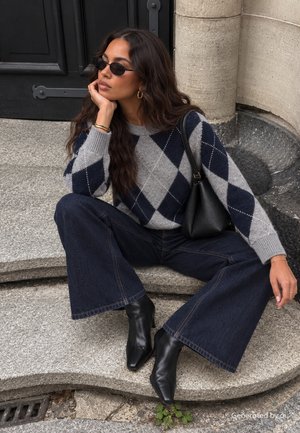 Love Copenhagen, LCMAIA - Pullover - navy and grey argyle