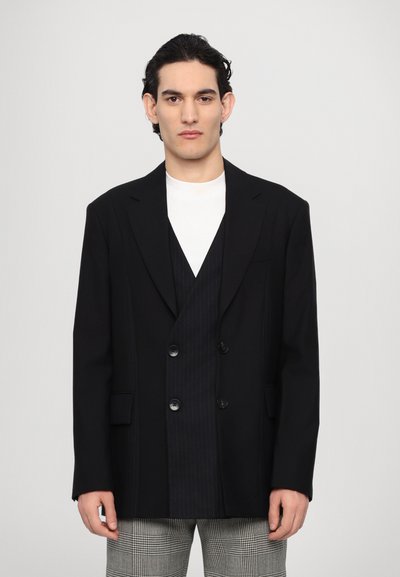 Feng Chen Wang DECONSTRUCTION PATCHWORK UNISEX - Blazer - black