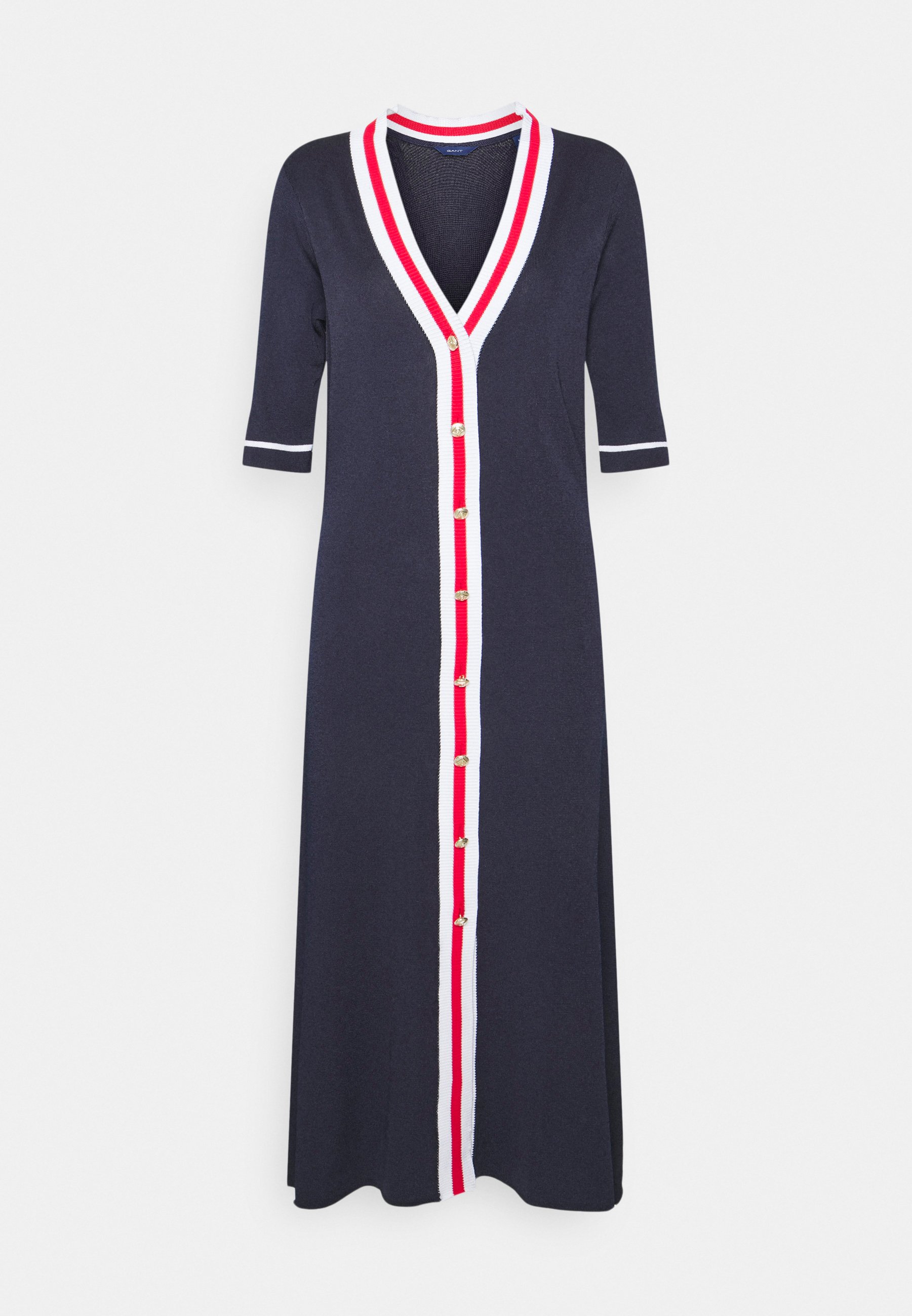 GANT CONTRAST BORDER CARDIGAN DRESS 