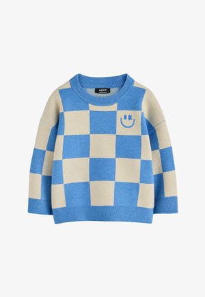 Next, Striktrøje - blue checkerboard