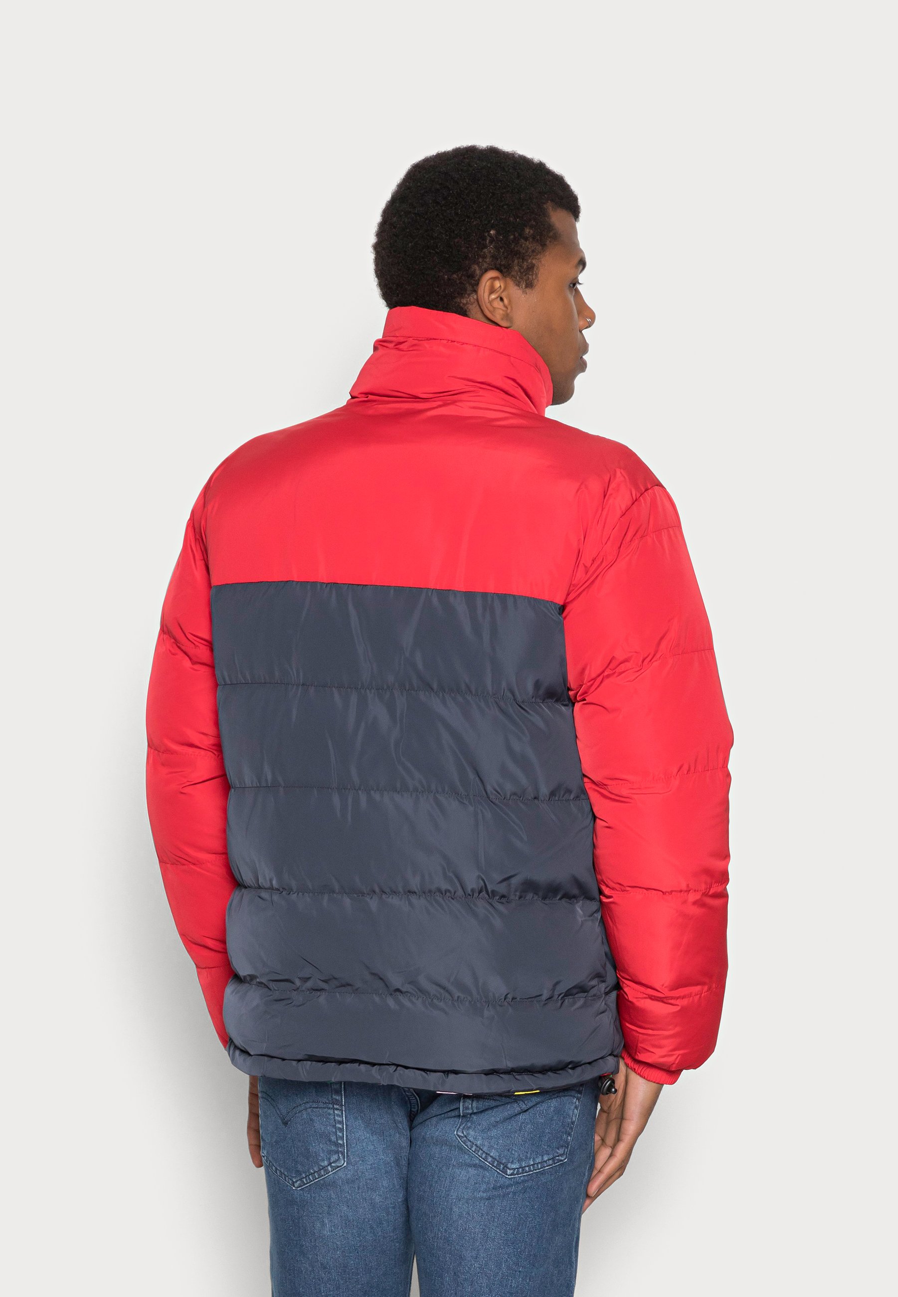 Women UNISEX RETRO REVERSIBLE BLOCK PUFFER JACKET RED - Winter jacket Women UNISEX RETRO REVERSIBLE BLOCK PUFFER JACKET RED - Winter jacket