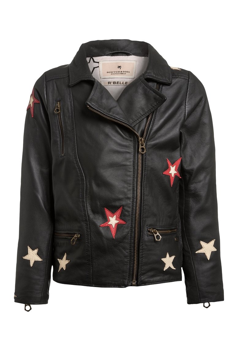 Scotch & Soda Giacca di pelle - anthracite