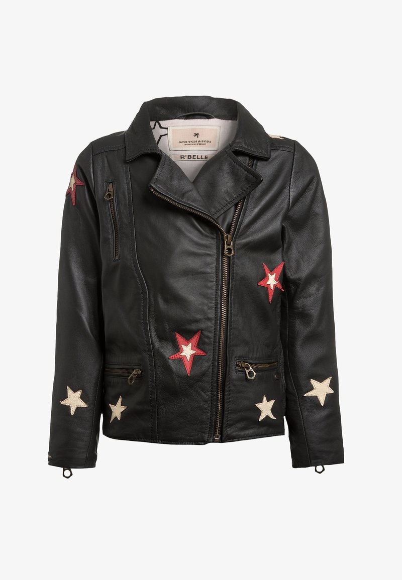 Scotch & Soda Giacca di pelle - anthracite
