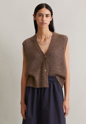 Strickjacke - brown coffee