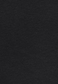 Black knit fabric with a smooth texture, featuring a consistent ribbed pattern throughout. Lightweight and flexible with minimal stretch.