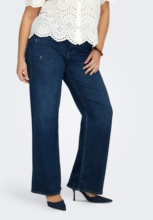 ONLY Carmakoma MIT CARWILLY HOHE TAILLE - Jean droit - medium blue denim