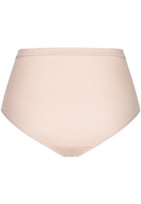 Hooggeplaatste onderbroek van zachte, blush stof. Heeft een gladde textuur, elastische tailleband en naadloze randen voor comfort en een veilige pasvorm.