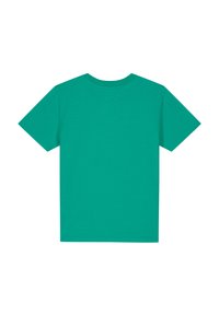 Groene katoenen t-shirt met korte mouwen en een ronde hals, met een gladde textuur en een eenvoudig ontwerp zonder graphics of logo's.