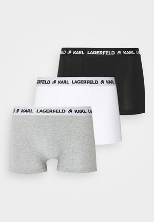 KARL LAGERFELD LOGO MONOCHROME TRUNKS (PACK OF 3) - Alsónadrágok - black/grey/white