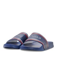 Hummel POOL SLIDE RETRO UNISEX - Sandales de bain - navy