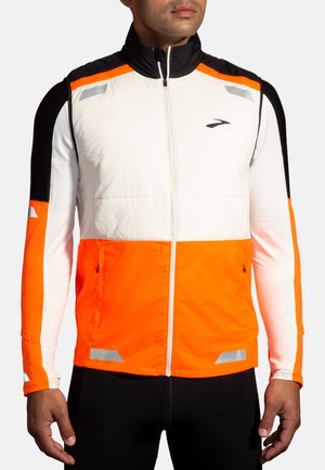 RUN VISIBLE INSULATED VEST 2.0 - Waistcoat - ecru fluoro flash black