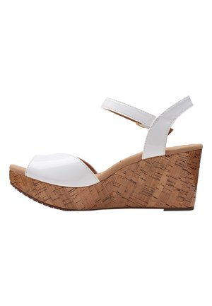 Clarks ANNADEL MYSTIC - Keilsandalette - white patent