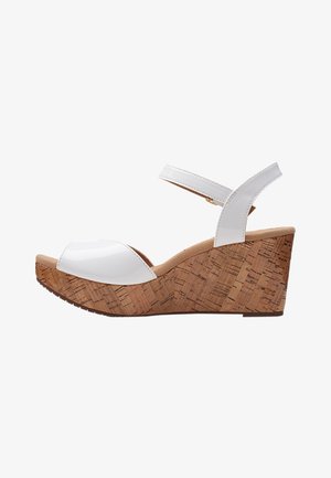 Clarks ANNADEL MYSTIC - Wedge sandals - white patent