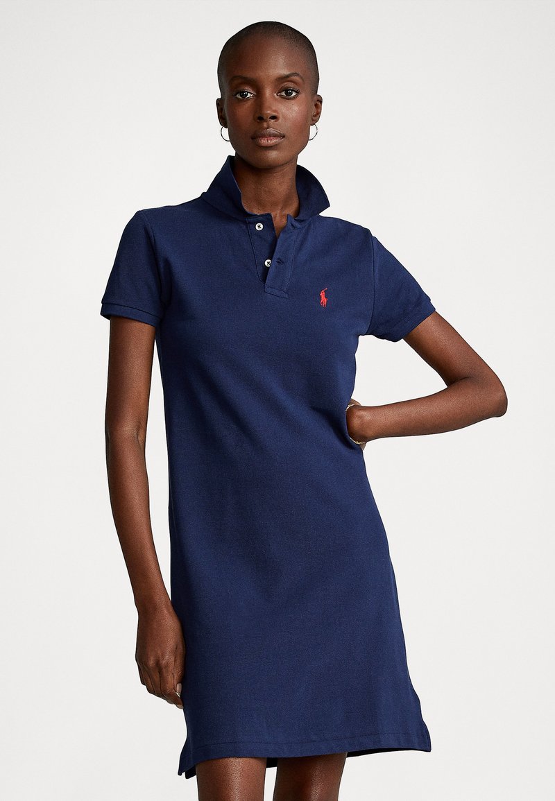 Polo Ralph Lauren SHORT SLEEVE CASUAL DRESS - Day dress - newport navy ...
