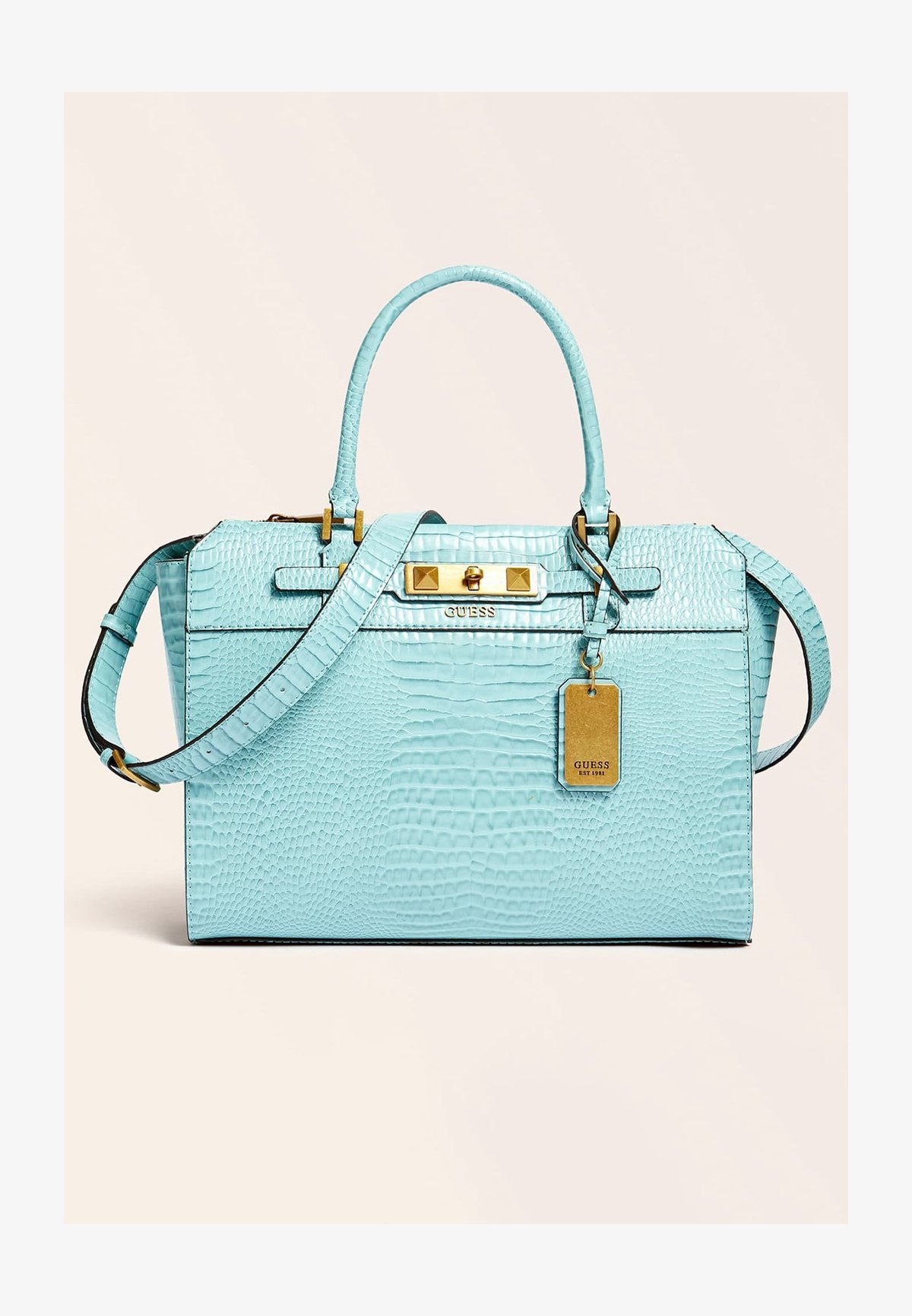 Guess RAFFIE CARRYALL Handbag himmelblau/light blue Zalando