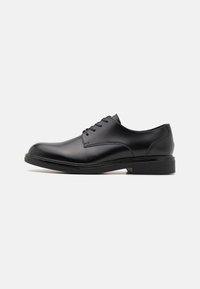 LEATHER - Elegantné šnurovačky - black