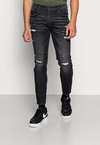 Alessandro Zavetti BONDINI SLIM - Calças de ganga justas - black