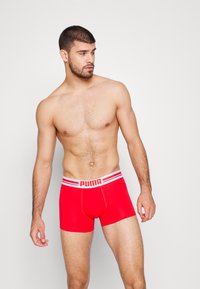Puma PLACED LOGO 2 PACK - Calzoncillos - red/black