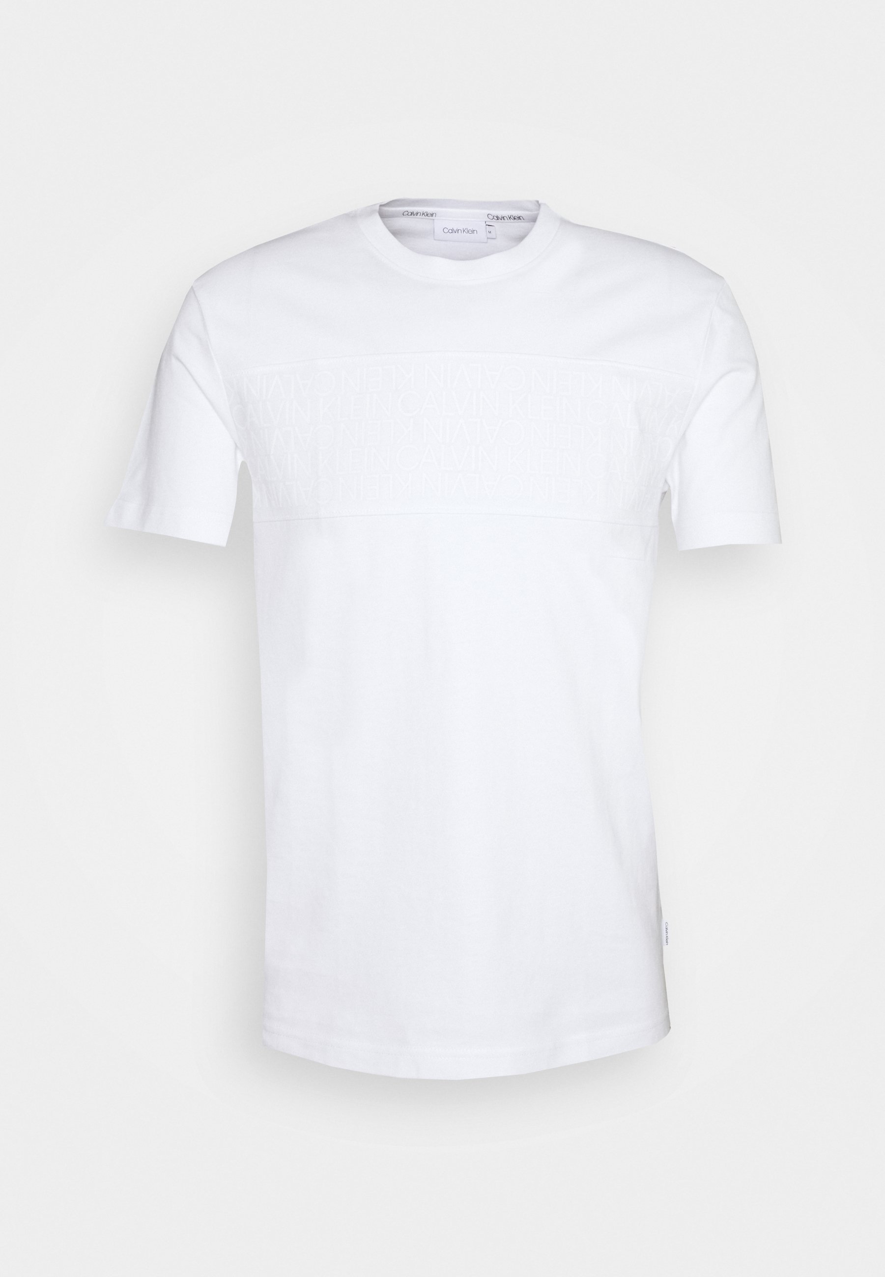 Calvin Klein Logo Lines T Shirts Med Print White Hvit Zalando No