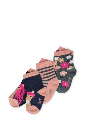 PACK OF 3 - Socks - grün rosa pink braun