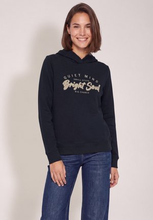 Cecil, SWEATSHIRT MIT DETAILS IN RIPPSTRUKTUR - Sweat à capuche - urban dark blue