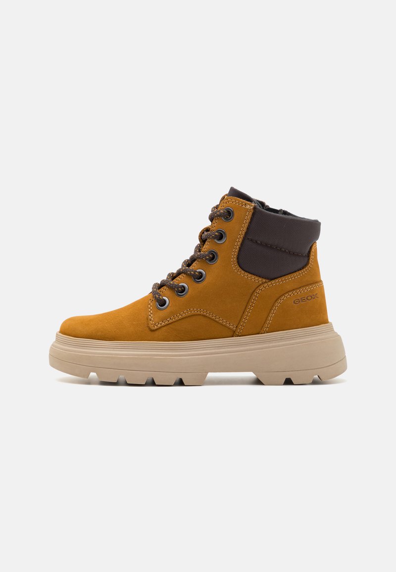 Geox DARTAH - Botines con cordones - dark yellow/brown