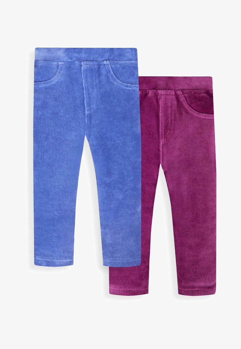 JoJo Maman Bébé 2-PACK . - Auduma bikses - mulberry purple periwinkle blue