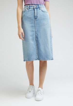 A-snit nederdel - mottled blue