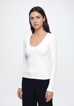GAP, LUXE MOD SCOOP  - Блуза с дълги ръкави - fresh white