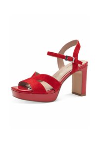 Tamaris Sandalen met hoge hak - red